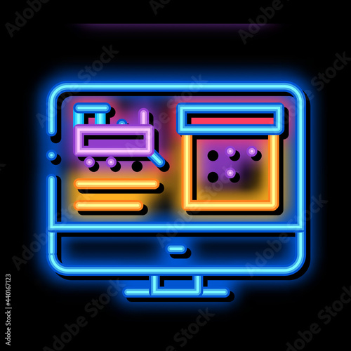 internet train timetable neon light sign vector. Glowing bright icon internet train timetable sign. transparent symbol illustration