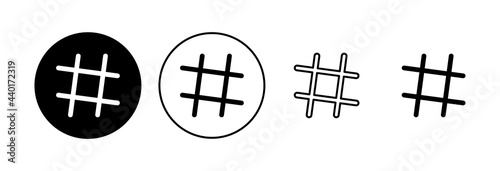 Hashtag icon set. hashtag symbol
