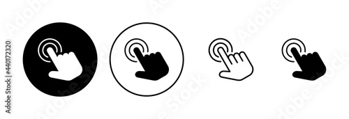 Hand click icon set. pointer icon vector. hand cursor icon vector