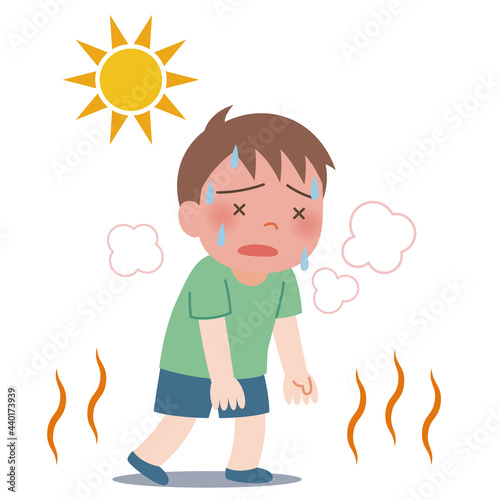 熱中症になってしまった男の子