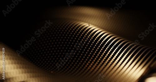 Particle drapery luxury gold 3d illustration background