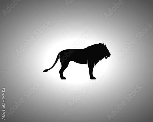 Lion Silhouette. Isolated Vector Animal Template for Logo Company, Icon, Symbol etc