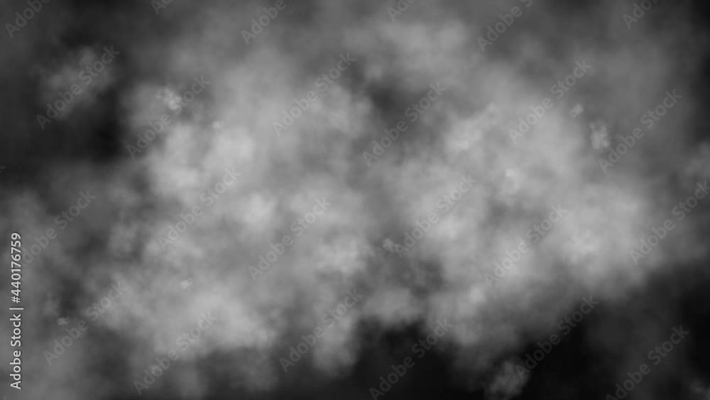 Footage 4k: Scenic aerial view from airplane window of moving flying inside white cloud. Royalty high-quality free stock abstract smoke cloud motion, clouds moving through ahead on black background