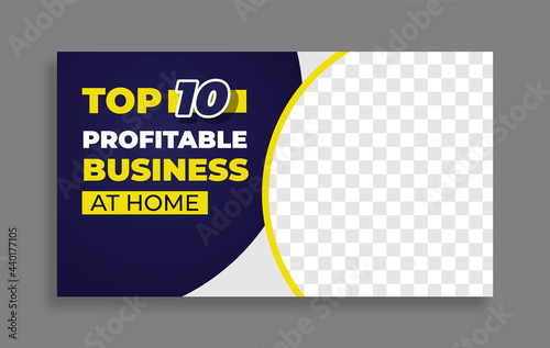 Creative business Ideas youtube thumbnail design vector graphic