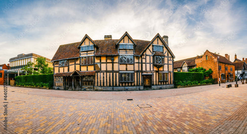 William Shakespeares birthplace place house on Henley street in Stratford upon Avon in England, United Kingdom