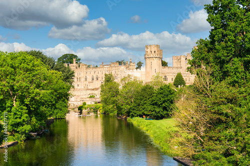 Warwick castle on sunny summer day. England photo