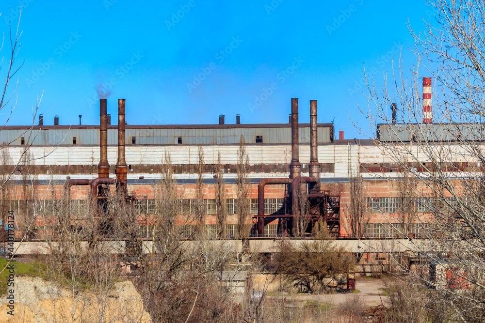 Industrial view of the old factory