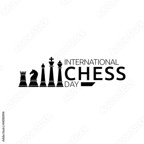 vector graphic of international chess day good for international chess day celebration. flat design. flyer design.flat illustration.