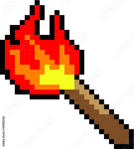 ドット絵・たいまつ Pixel Art / Torch	
