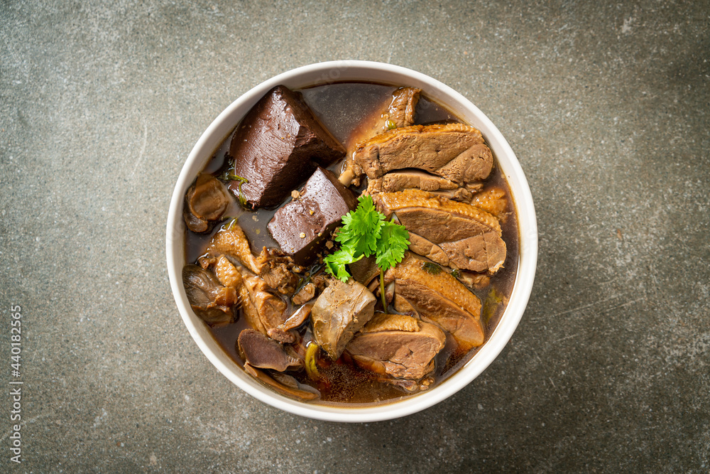 Pot-stewed ducks or Steamed duck with soy sauce and spices Pot-stewed ducks or Steamed duck with soy sauce and spices