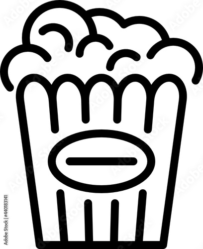 popcorn minimal line icon