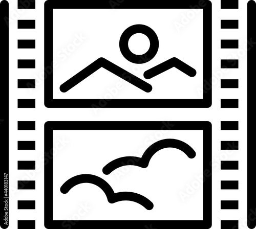 movie film reel minimal line icon