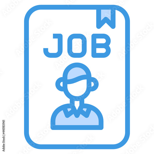 Job blue outline icon