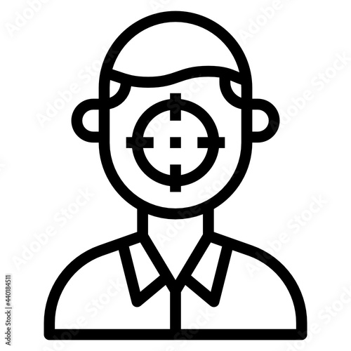 Headhunting outline icon
