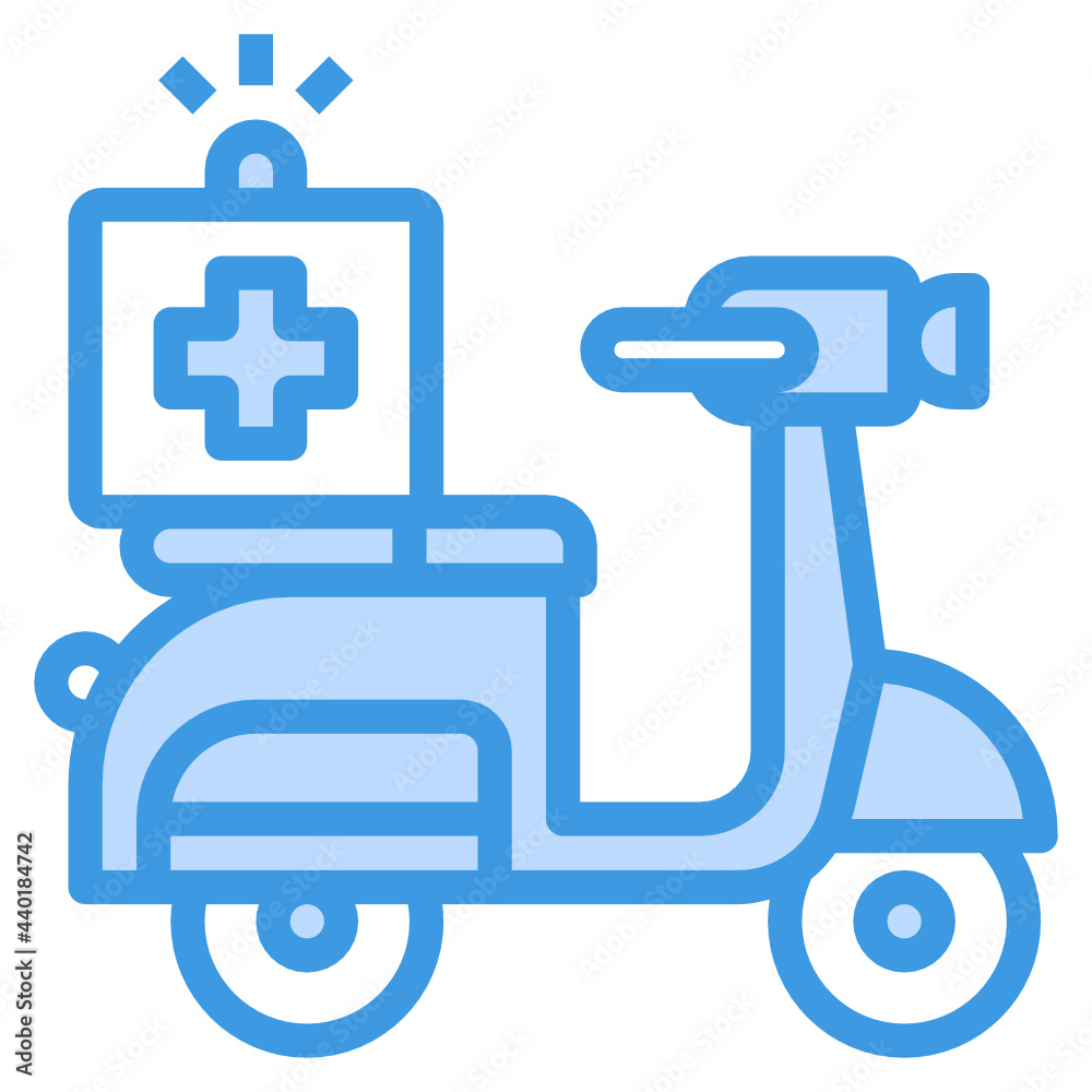 Scooter blue outline icon Scooter blue outline icon