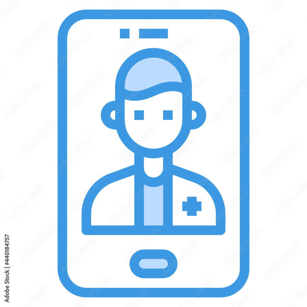 Smartphone blue outline icon Smartphone blue outline icon