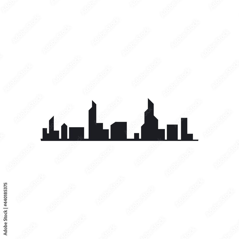 real estate modern city building vector template