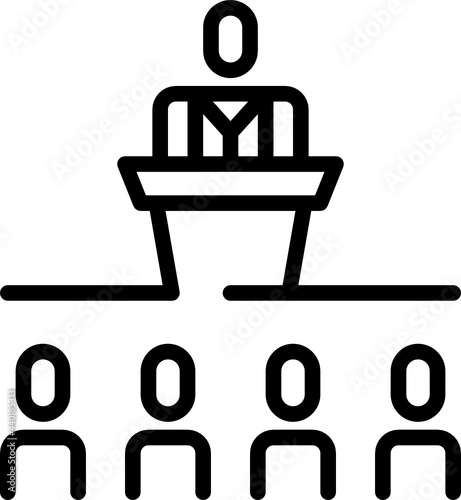 speech minimal line icon