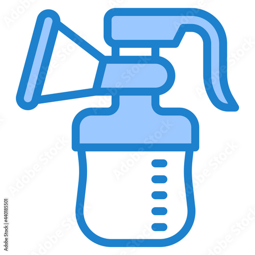 Breast pump blue style icon