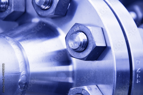 The flanged connection of pipeline