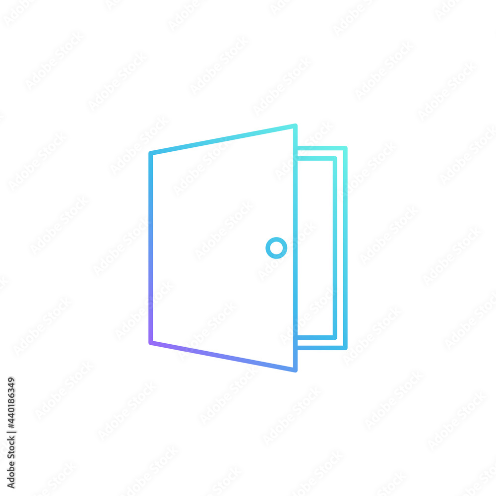 Door icon. Vector illustration for graphic design, Web, UI, Door icon. Vector illustration for graphic design, Web, UI,