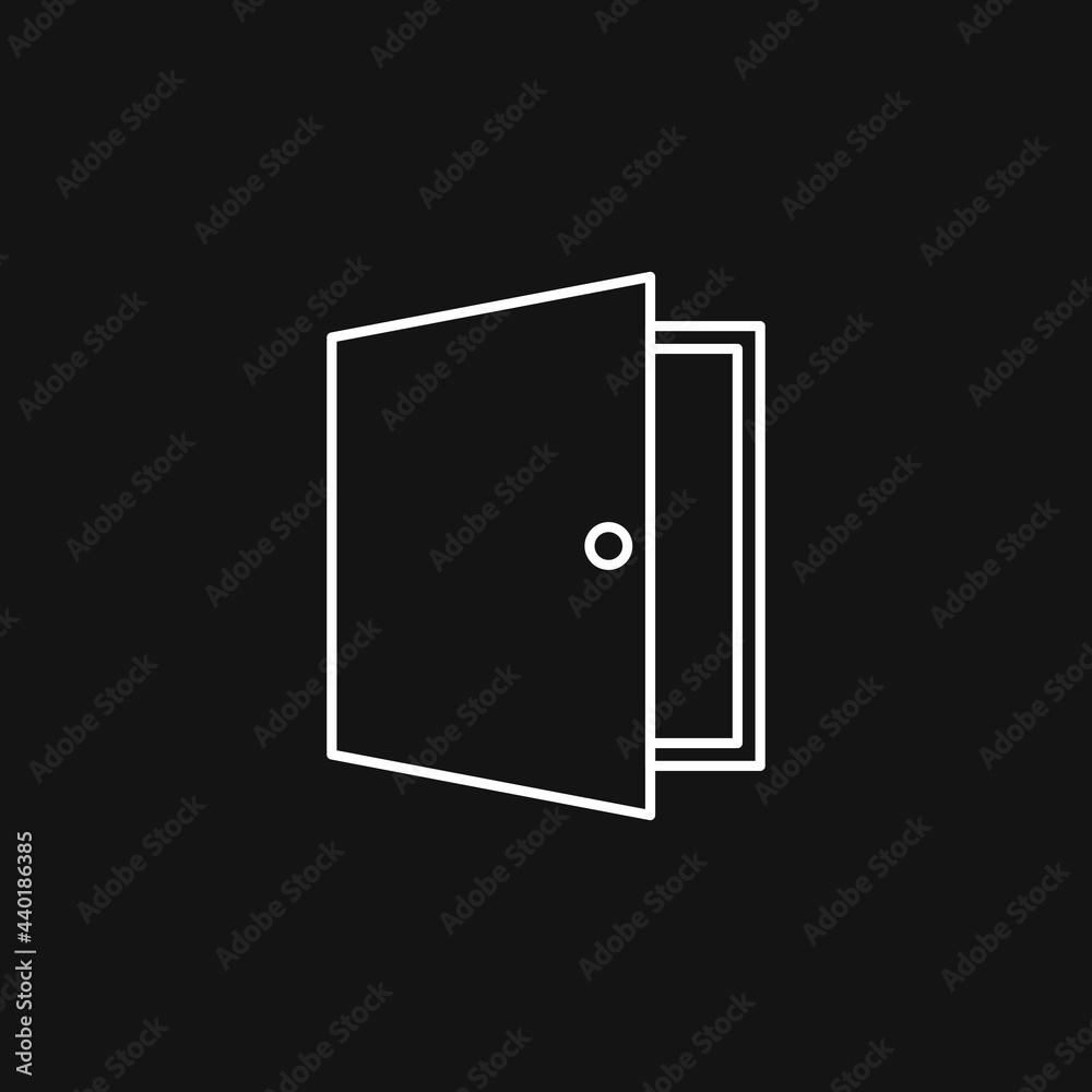 Door icon. Vector illustration for graphic design, Web, UI, Door icon. Vector illustration for graphic design, Web, UI,