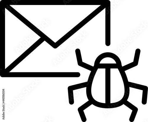 malware minimal line icon