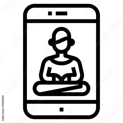 Meditation outline icon