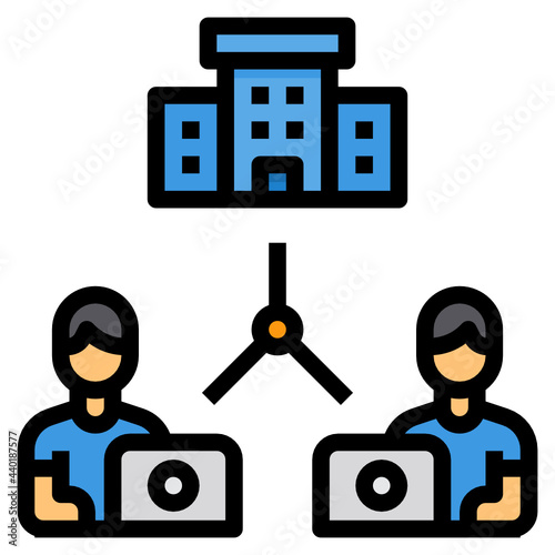 Working filled outline icon