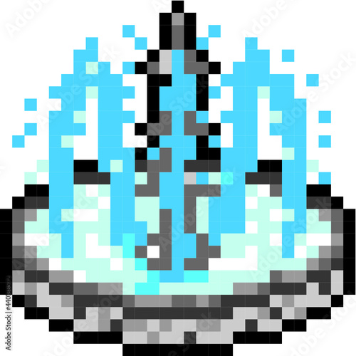 ドット絵・噴水 Pixel Art / Waterfountain