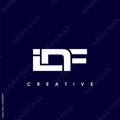 IDF Letter Initial Logo Design Template Vector Illustration