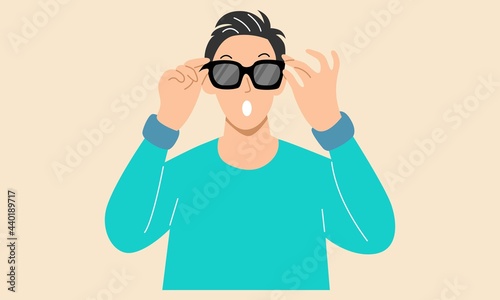 Man wear sunglasses
