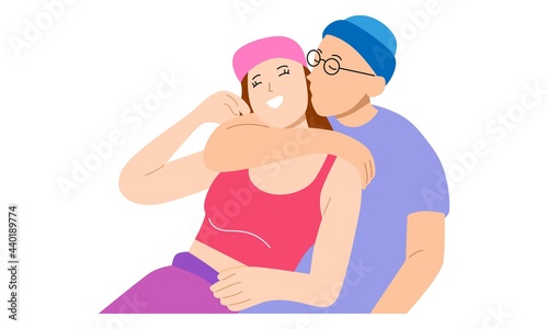 Couple hugging and consoling each other