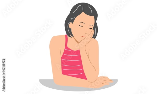 Beautiful woman sleeping