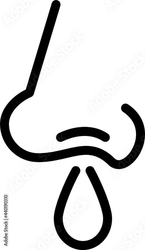 runny nose minimal line icon