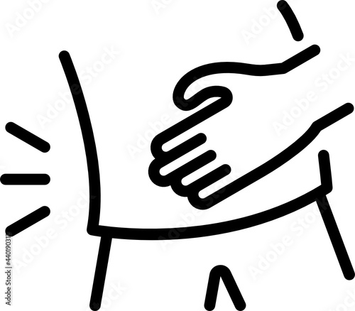 stomachache minimal line icon