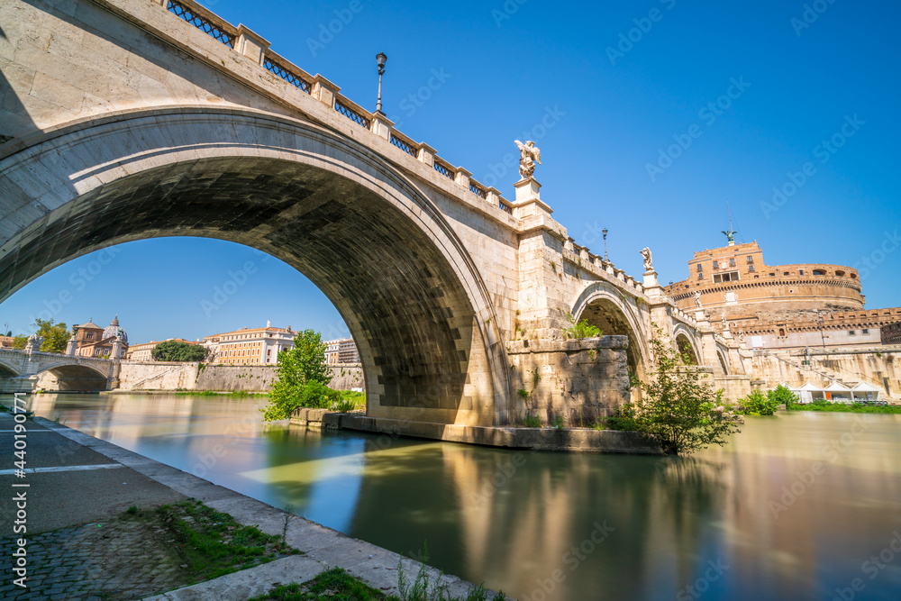 Sant' Angelo Bridge in Vatican, Rome.Italy