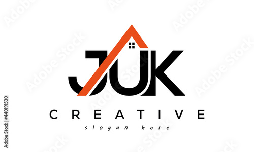 JUK letters real estate construction logo vector