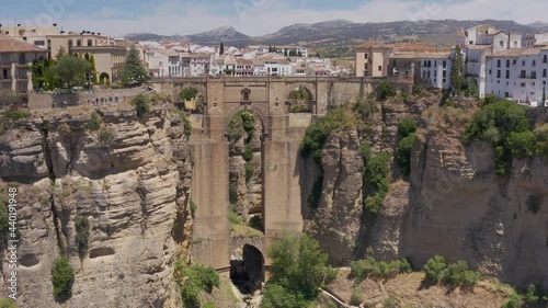 Aerial view over Puente Nuevo Ronda Town, Spain 

Ronda is a town in the Spanish province of Málaga, drone, 2021

 photo