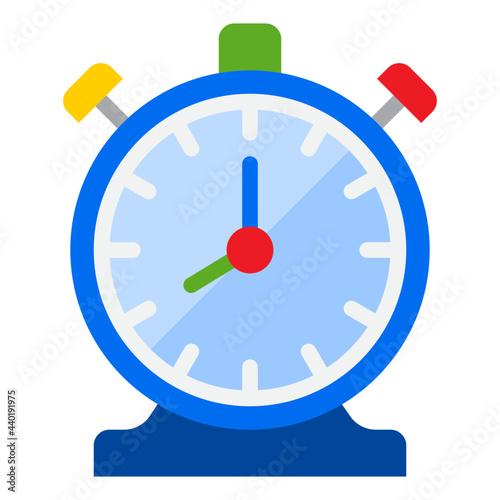 Time managemant flat style icon photo