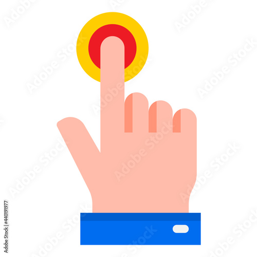 Touchscreen flat style icon