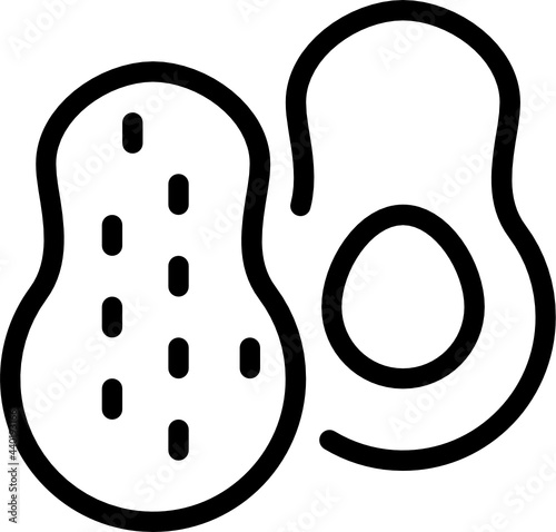 avocado minimal line icon