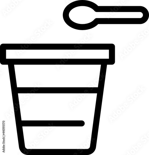yoghurt minimal line icon