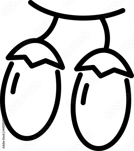 goji berry minimal line icon
