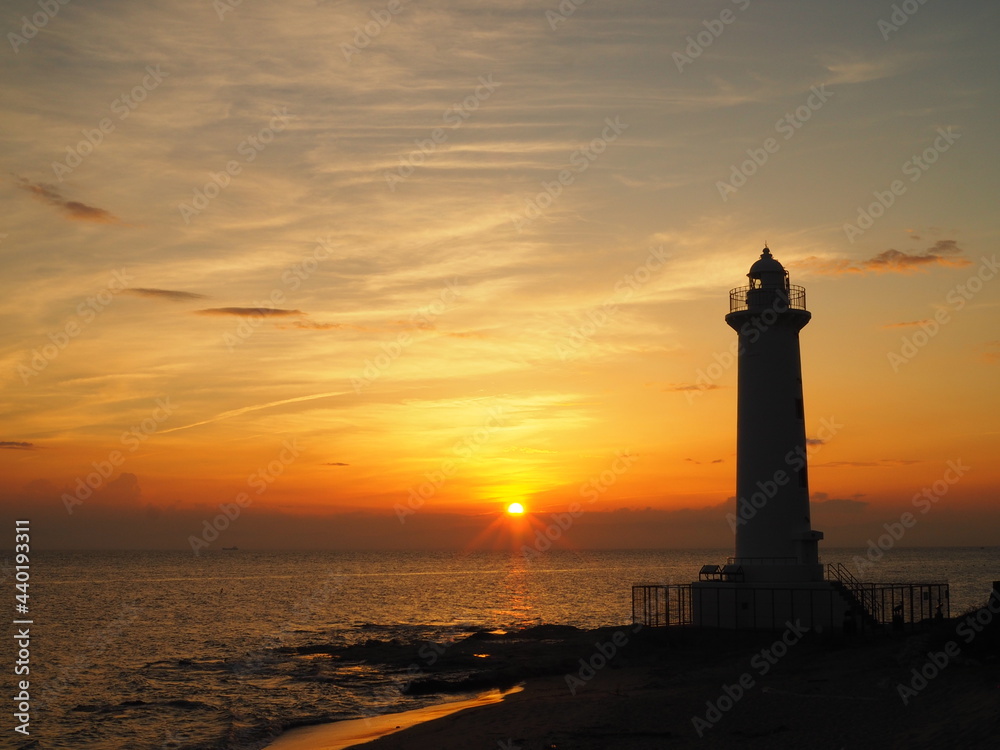 lighthouse at sunset lighthouse at sunset