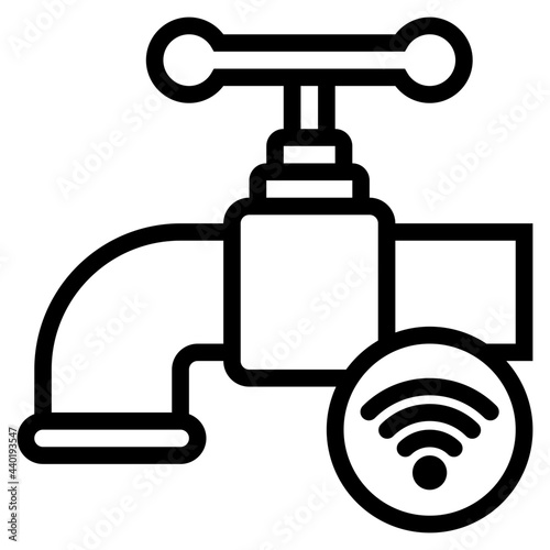 Water tap outline style icon