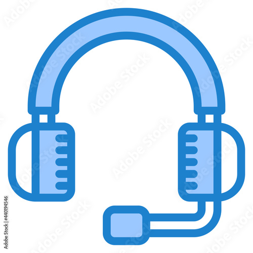 Headphone blue style icon