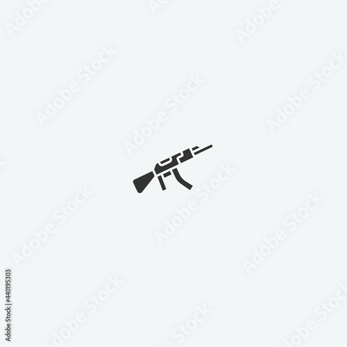 Gun vector icon illustration sign