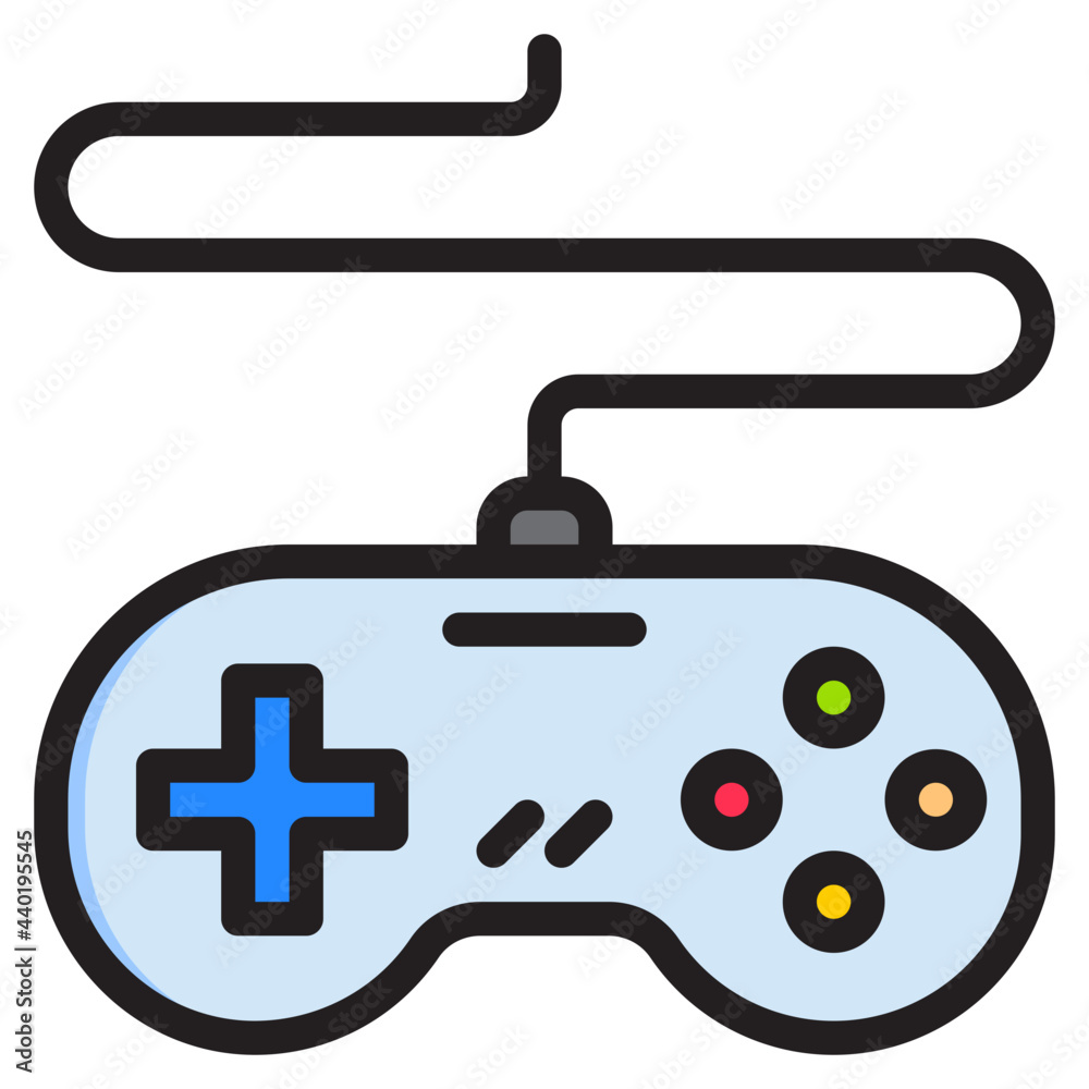 Gamepad color line style icon Gamepad color line style icon