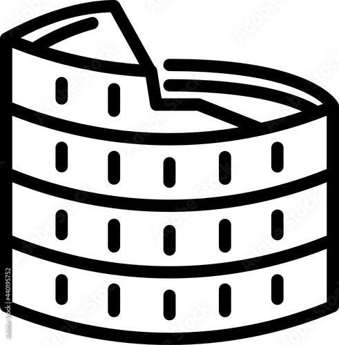 colosseum minimal line icon